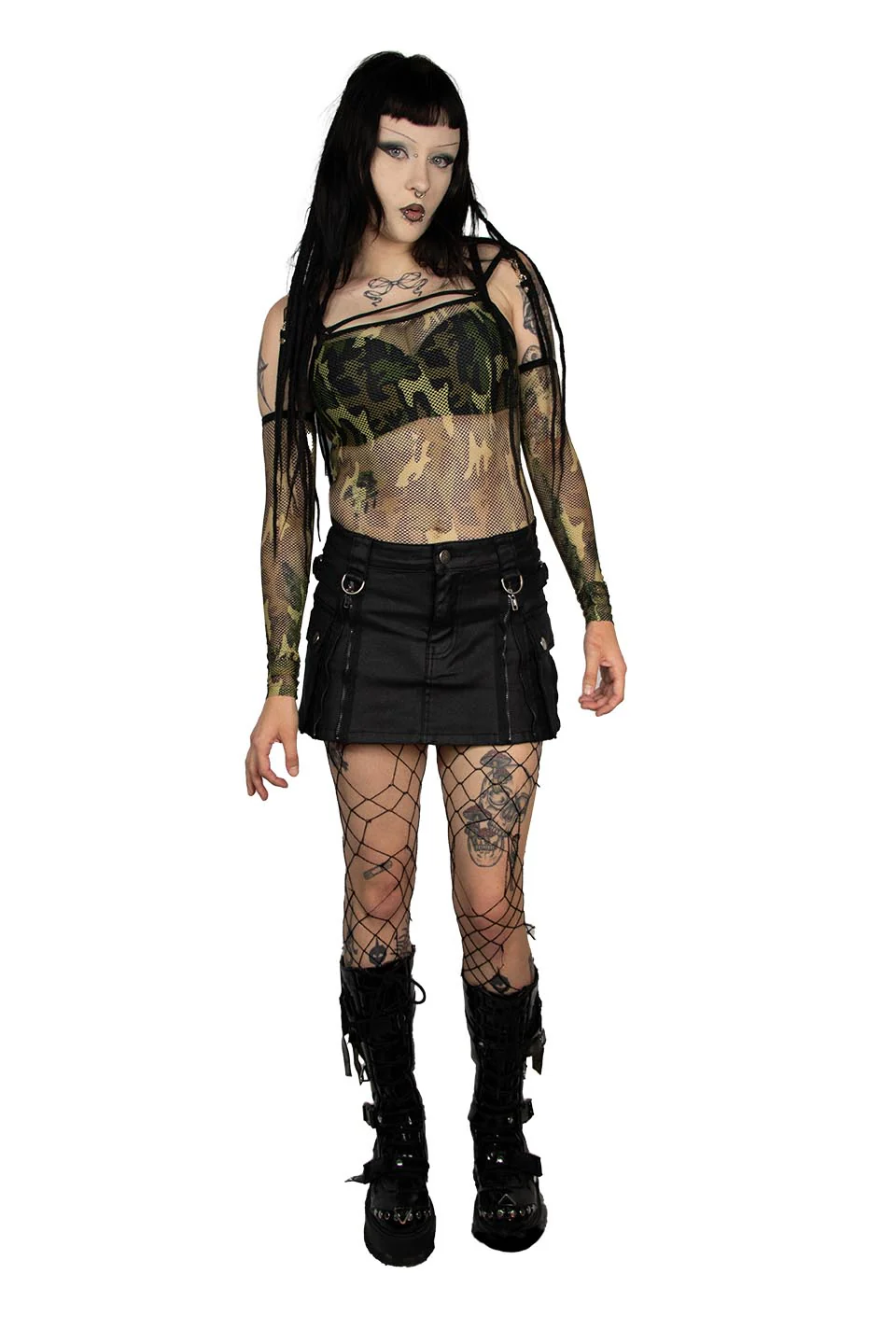 Camo Transformer Fishnet Top - Image 10