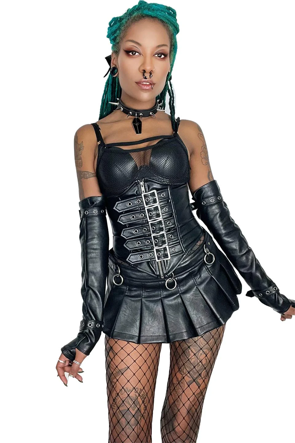Classic Waist Cincher in Matte Black Vegan Leather