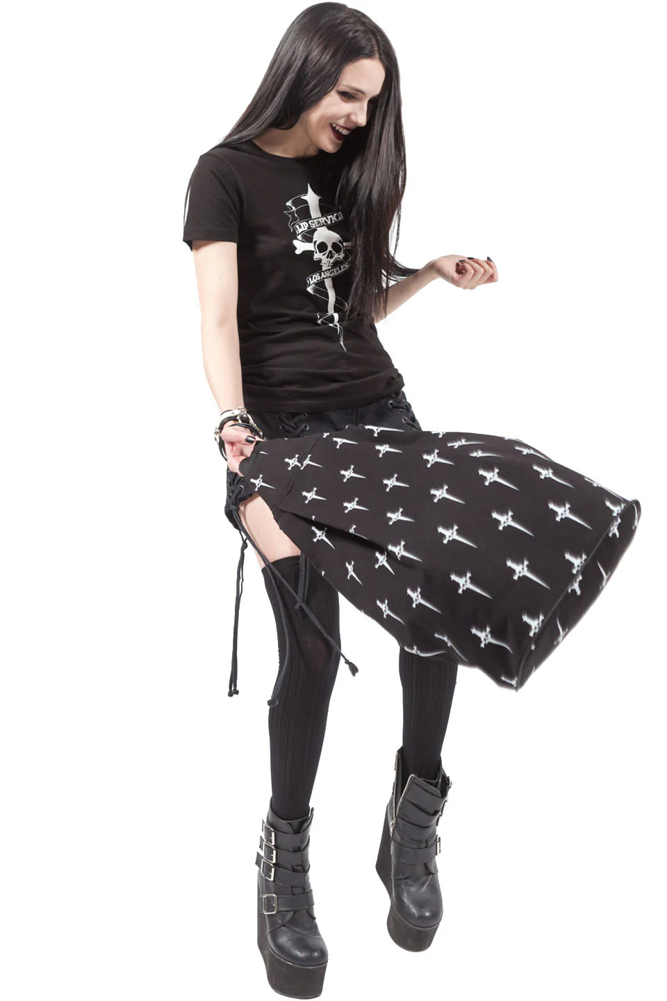 Dagger Print Large Backpack - Image 2