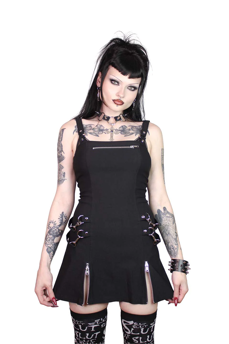 Gangsta Pranksta Annette Dress Solid Black - Image 5
