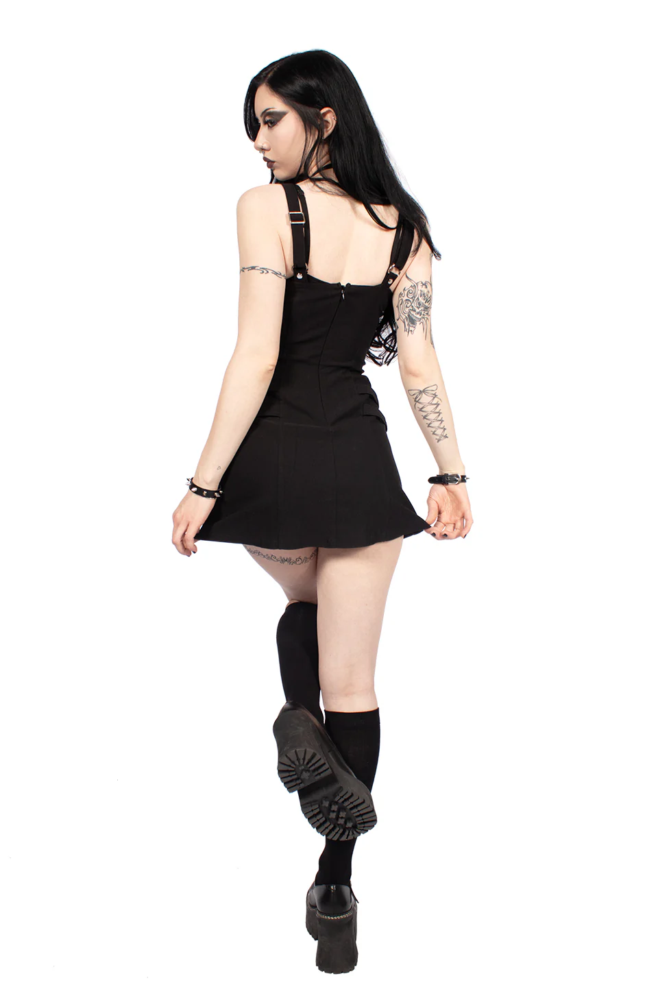 Gangsta Pranksta Annette Dress Solid Black - Image 7