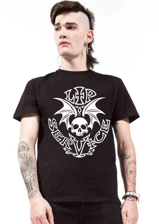 Lip Service Winged Skull T-shirt