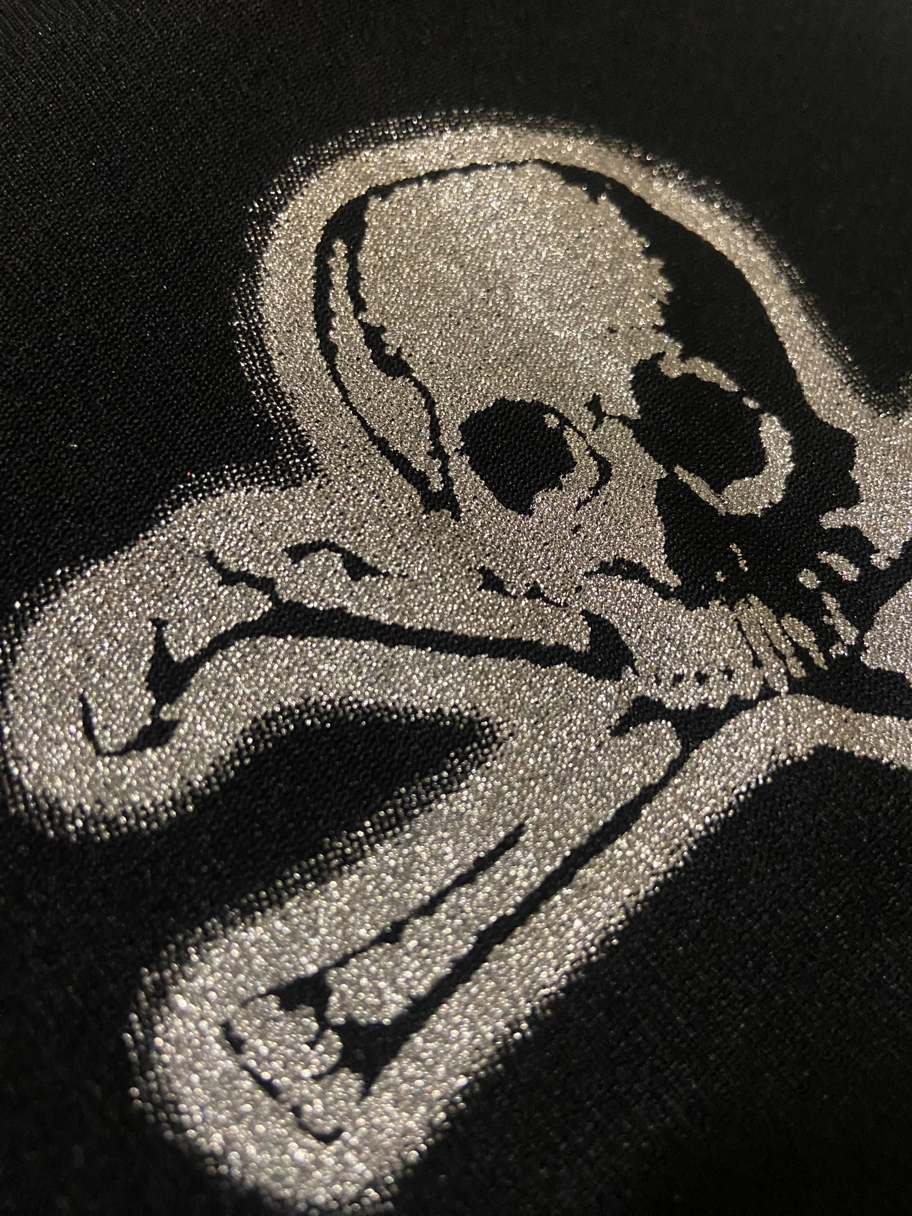 Silver Skully Mesh Baby Tee - Image 7