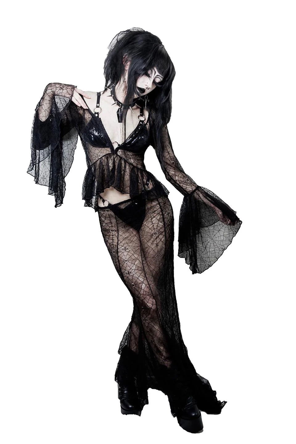 Webutante Spiderweb Bell Sleeve Top - Image 2