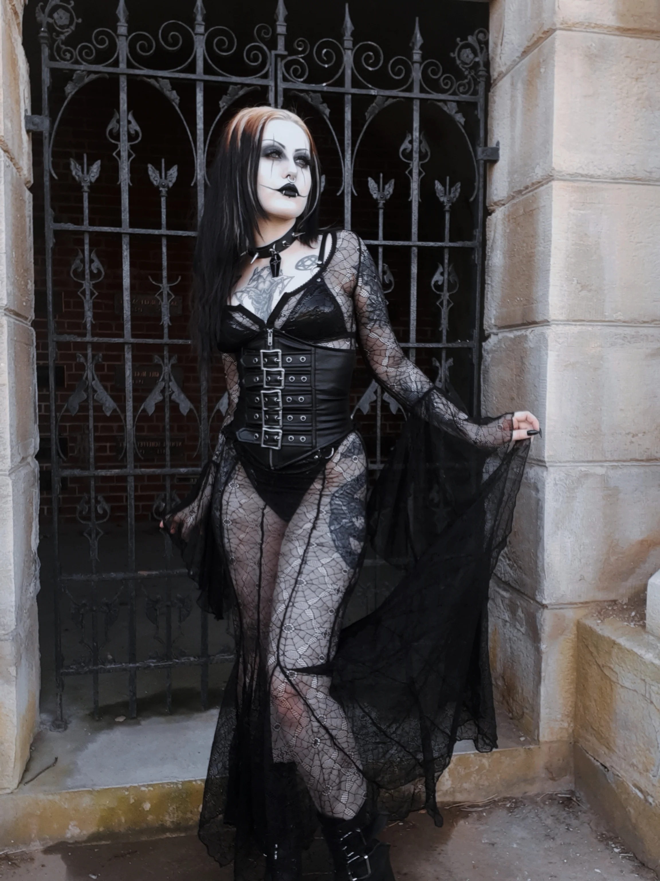 Webutante Spiderweb Mesh Maxi Skirt - Image 2