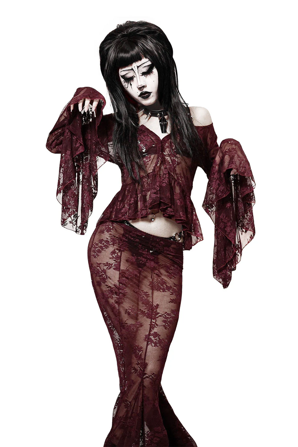 The Duchess of Burgundy Lace Maxi Skirt - Image 11