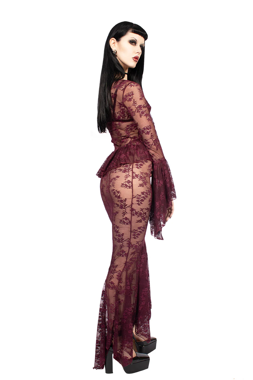 The Duchess of Burgundy Lace Maxi Skirt - Image 4