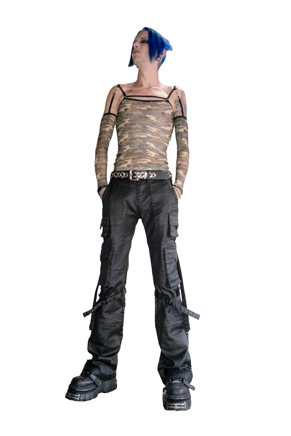 Future Division Wasted Waxed Unisex Cargo Jeans