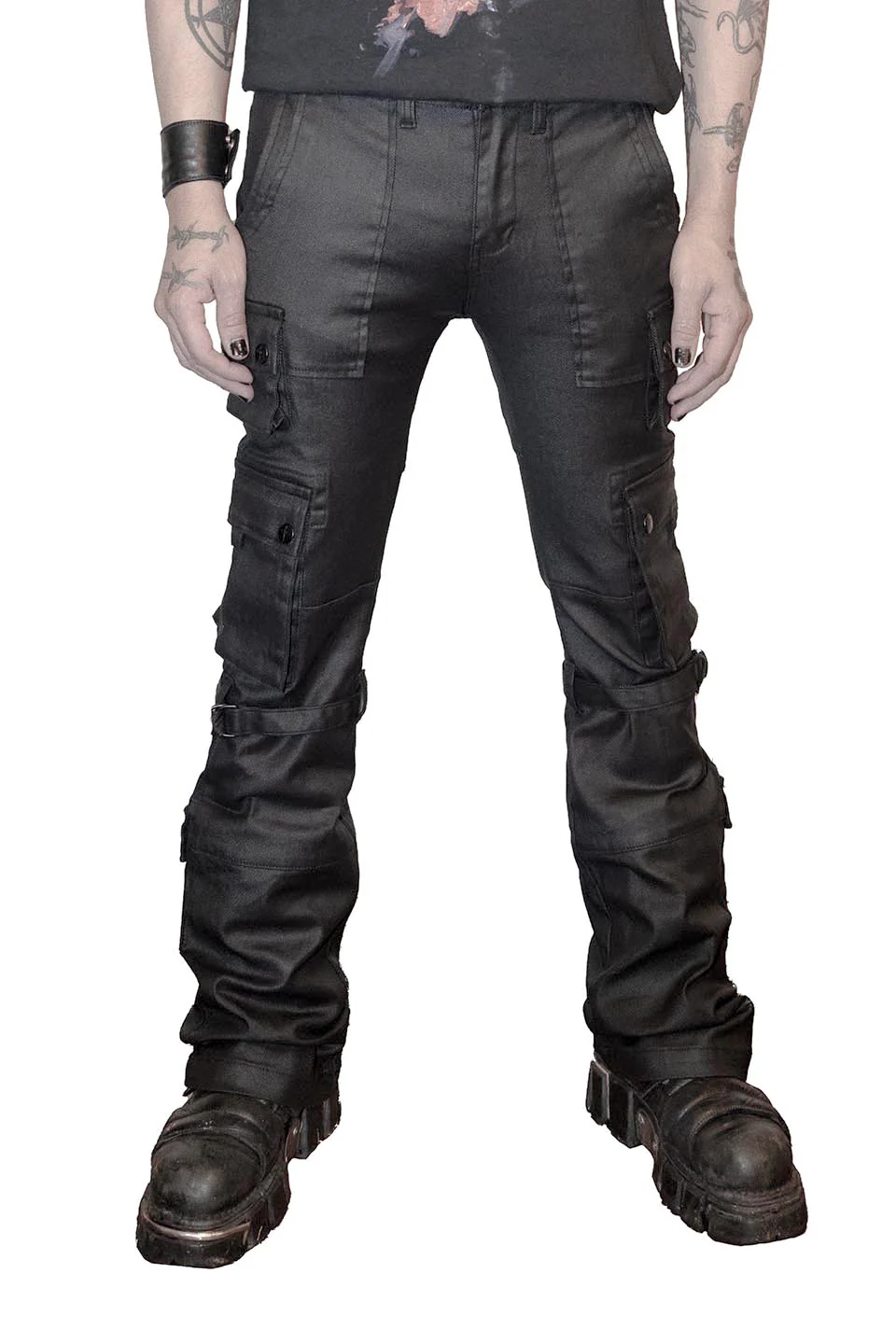 Future Division Wasted Waxed Unisex Cargo Jeans - Image 2