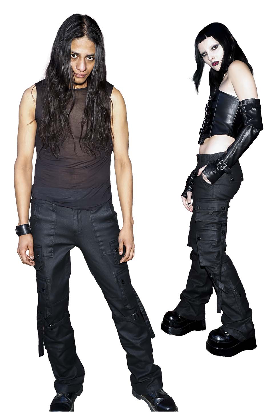 Future Division Wasted Waxed Unisex Cargo Jeans - Image 5
