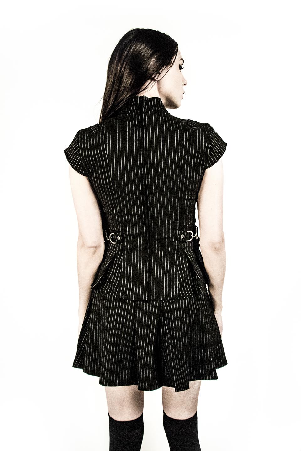 Vintage Gangsta Pleated Mini Skirt - Image 2