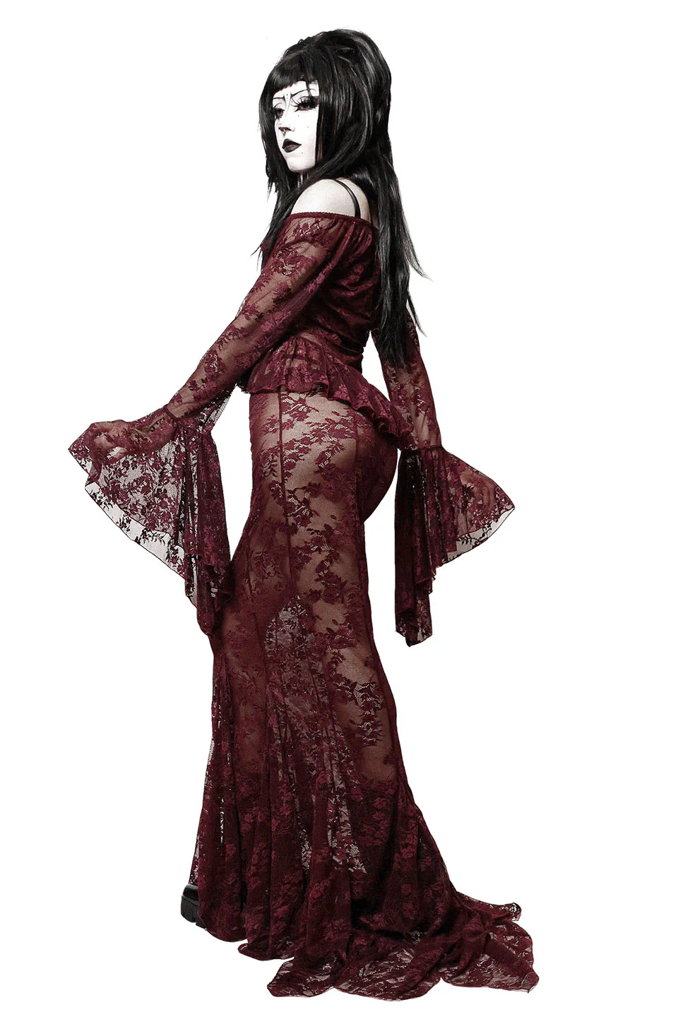 The Duchess of Burgundy Lace Bell Sleeve Top - Image 9