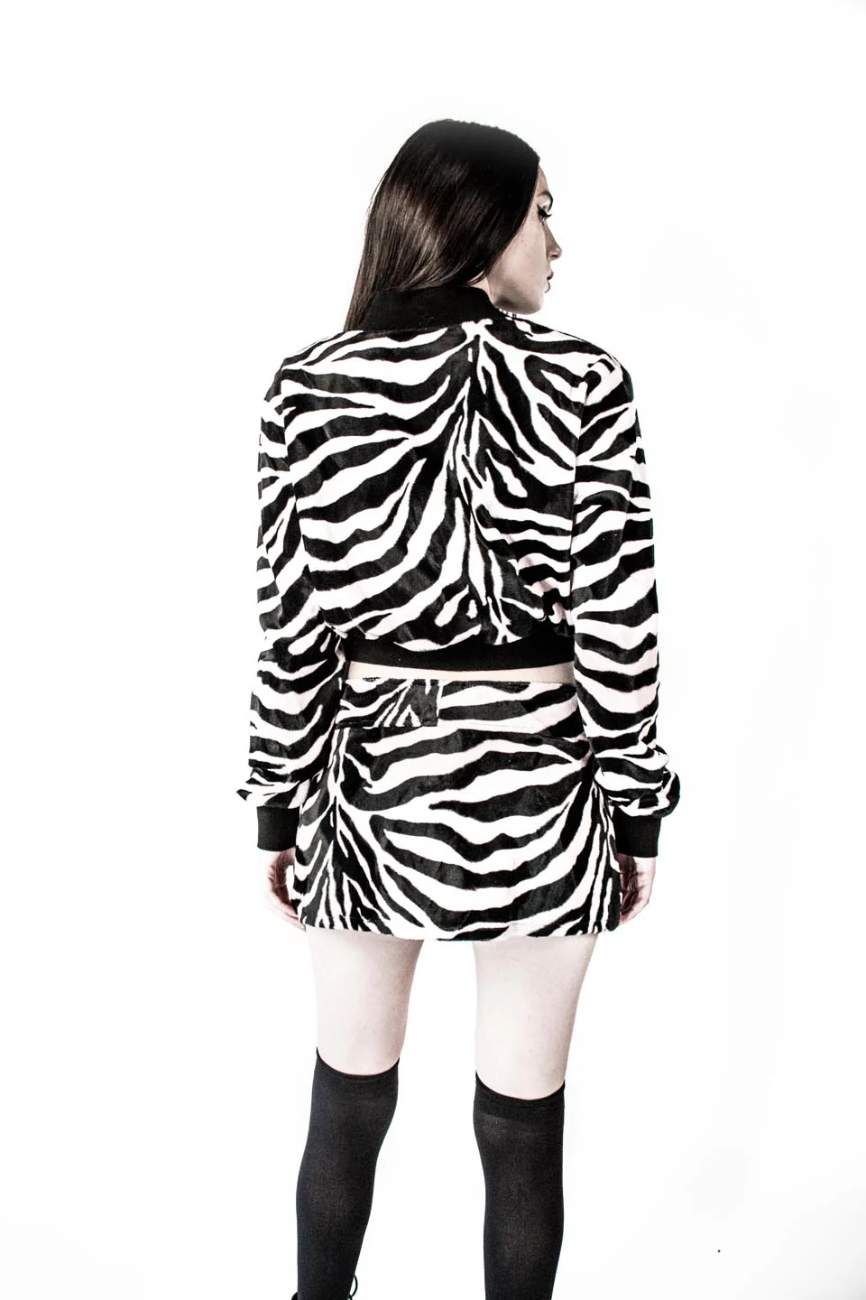 Vintage Zebra Bomber Jacket - Image 3
